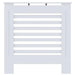 White slatted panel on a white background