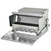 Galvanized steel automatic poultry feeder with divided feeding tray and hinged lid