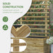 Wooden Raised Planter with Back Trellis in Natural Finish - Little and Giant Explorers Outsunny