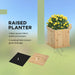 Raised Planter with Bench | Natural Fir Wood with Duo Design and Elevated Growing - Little and Giant Explorers Outsunny