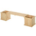 Raised Planter with Bench | Natural Fir Wood with Duo Design and Elevated Growing - Little and Giant Explorers Outsunny