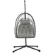 Rattan Hanging Swing Chair – Light Grey | Steel Frame and Thick Cushion OUTSUNNY - Little and Giant Explorers Outsunny