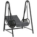 Rattan Hanging Swing Seat with Stand and Seat Cushion in Dark Grey - Little and Giant Explorers Outsunny