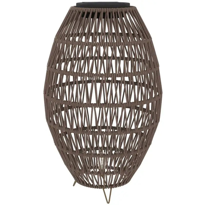 Rattan Solar Outdoor Lamp – Boho Garden Lantern | Cut-Out Design OUTSUNNY - Little and Giant Explorers Outsunny