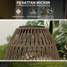 Rattan Solar Outdoor Lamp – Boho Garden Lantern | Cut-Out Design OUTSUNNY - Little and Giant Explorers Outsunny