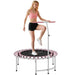 Rebounder Trampoline - Pink and Black | 36 Bungee Cords - Adjustable Handle SPORTNOW - Little and Giant Explorers SPORTNOW