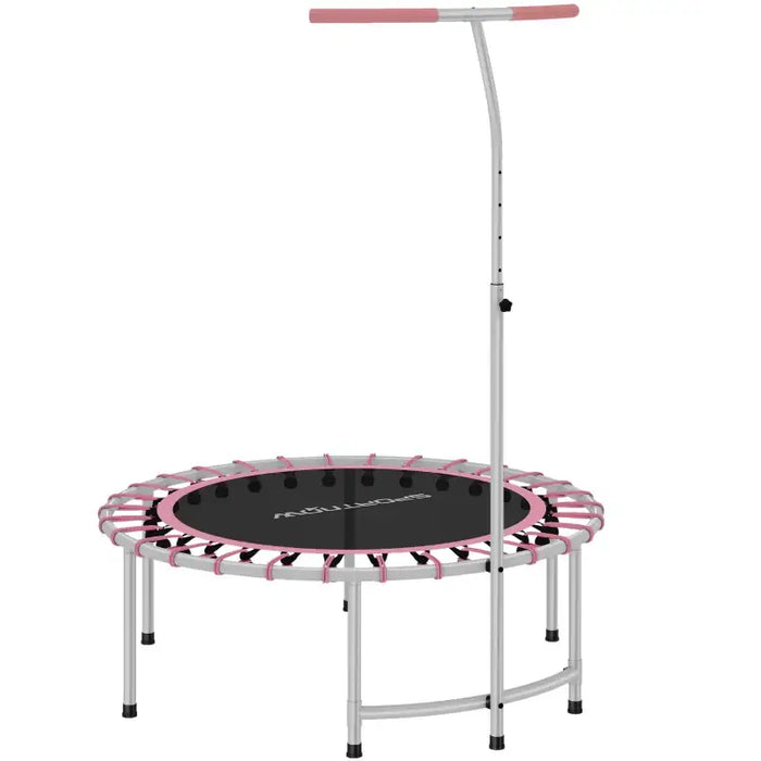 Rebounder Trampoline - Pink and Black | 36 Bungee Cords - Adjustable Handle SPORTNOW - Little and Giant Explorers SPORTNOW