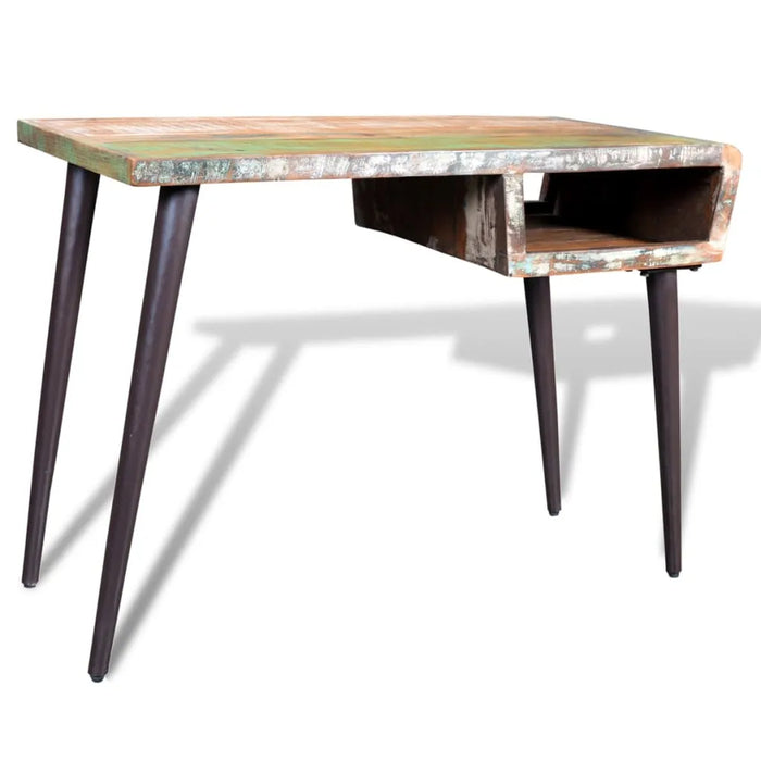 Reclaimed Wood Desk with Iron Legs - Little and Giant Explorers vidaXL