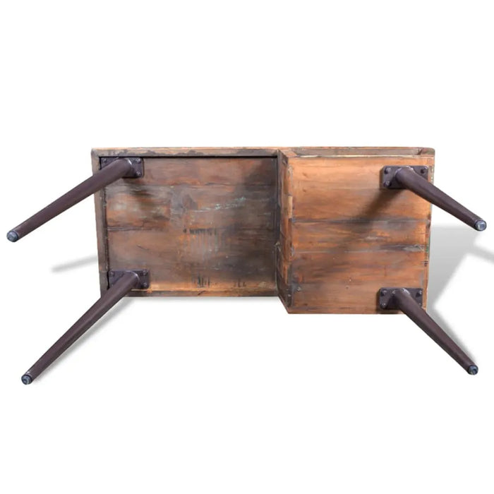 Reclaimed Wood Desk with Iron Legs - Little and Giant Explorers vidaXL