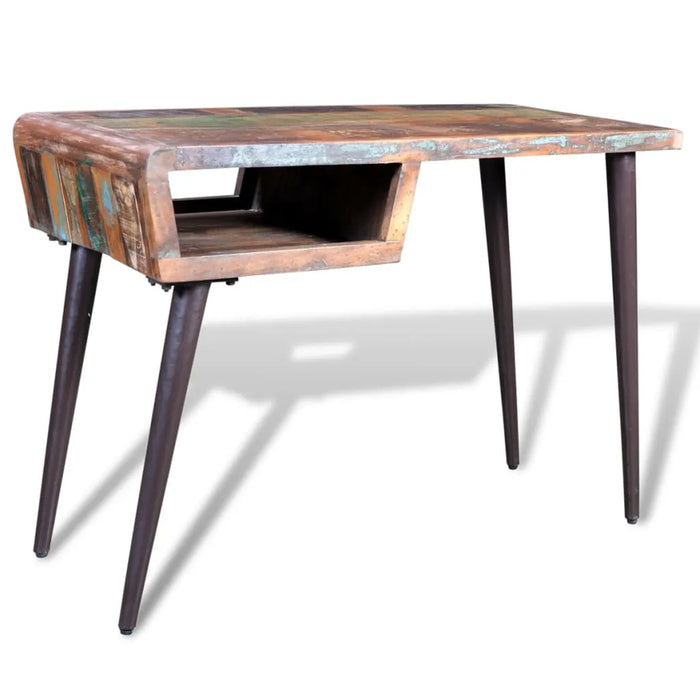 Reclaimed Wood Desk with Iron Legs - Little and Giant Explorers vidaXL