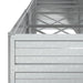 Rectangular galvanized steel raised garden bed with weather-resistant, heavy-duty panels