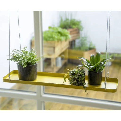 Rectangular Hanging Plant Tray in Gold | Large - Little and Giant Explorers Esschert Design