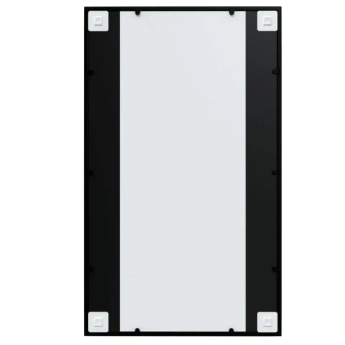 Rectangular black frame with a white center on a white background