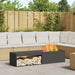 Steel Fire Pit with Log Storage in Black (160 x 45 x 35cm) - Little and Giant Explorers vidaXL