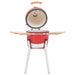 Red Ceramic Kamado Grill – Wood or Charcoal Smoker BBQ | 27cm Cooking Grid VIDAXL - Little and Giant Explorers vidaXL