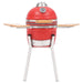 Red Ceramic Kamado Grill – Wood or Charcoal Smoker BBQ | 27cm Cooking Grid VIDAXL - Little and Giant Explorers vidaXL