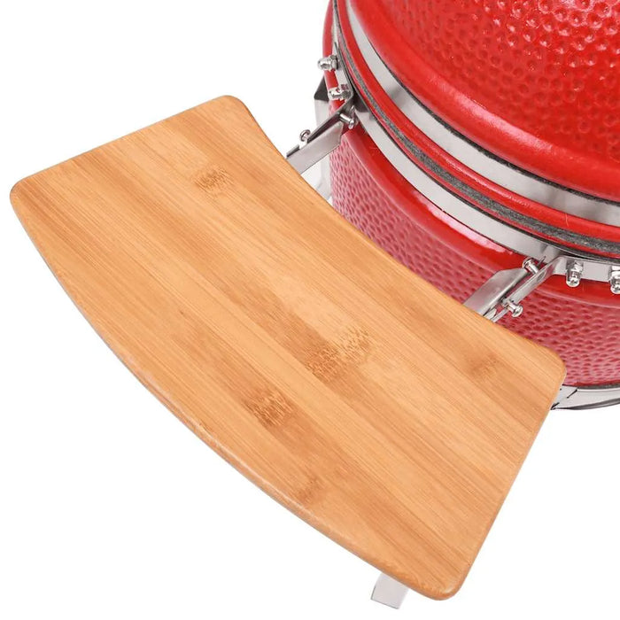 Red Ceramic Kamado Grill – Wood or Charcoal Smoker BBQ | 27cm Cooking Grid VIDAXL - Little and Giant Explorers vidaXL