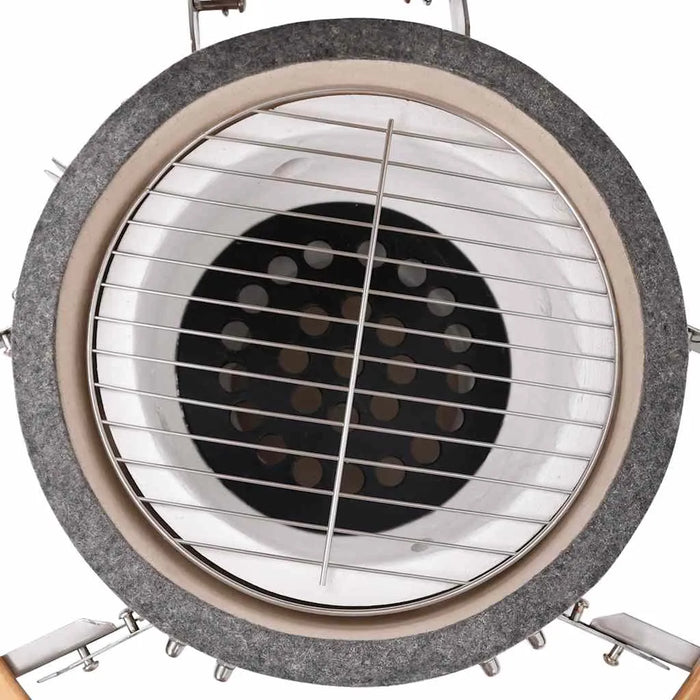 Red Ceramic Kamado Grill – Wood or Charcoal Smoker BBQ | 27cm Cooking Grid VIDAXL - Little and Giant Explorers vidaXL