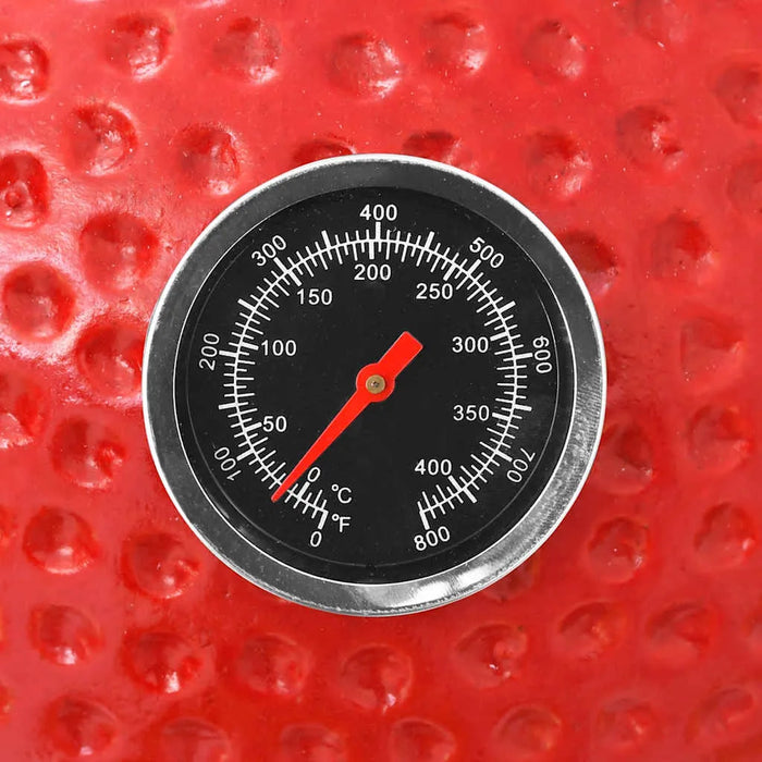 Red Ceramic Kamado Grill – Wood or Charcoal Smoker BBQ | 27cm Cooking Grid VIDAXL - Little and Giant Explorers vidaXL