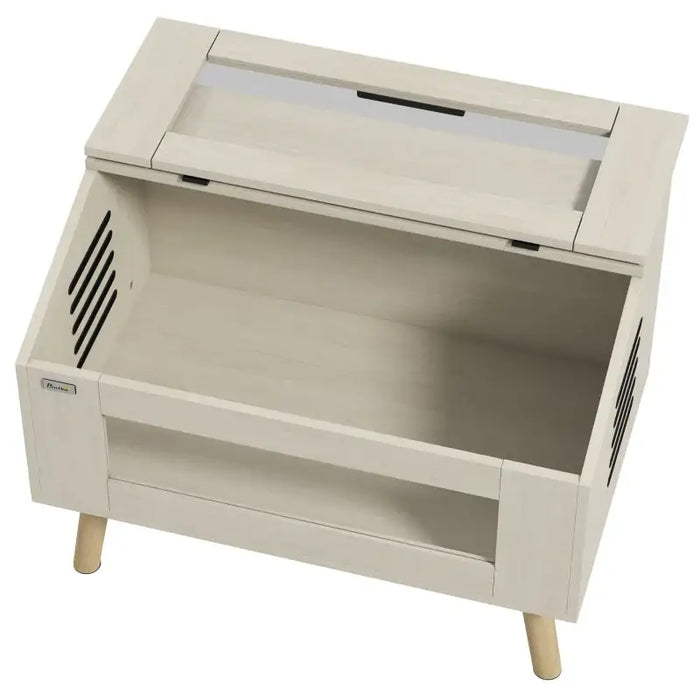 Reptile Box – 111L Oak Tone Terrarium | Glass Vivarium with Vents and Heating Pad Space PAWHUT - Little and Giant Explorers PawHut