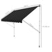 Adjustable Outdoor Aluminium Frame Awning in Black (3 x 1.5m) - Little and Giant Explorers Outsunny