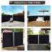 Retractable Awning Double Canopy Side Blind in Black (600 x 180cm) - Little and Giant Explorers Outsunny