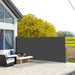 Retractable Side Awning in Black (400 x 180cm) - Little and Giant Explorers Outsunny