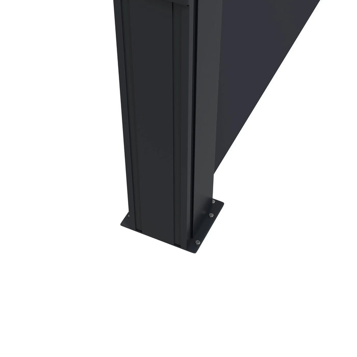 Retractable Side Awning in Black (400 x 180cm) - Little and Giant Explorers Outsunny