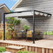 Retractable Wall-Mounted Pergola 3x3m – Grey | UV-Resistant Adjustable Canopy OUTSUNNY - Little and Giant Explorers Outsunny