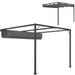 Retractable Wall-Mounted Pergola 3x3m – Grey | UV-Resistant Adjustable Canopy OUTSUNNY - Little and Giant Explorers Outsunny