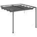 Retractable Wall-Mounted Pergola 3x3m – Grey | UV-Resistant Adjustable Canopy OUTSUNNY - Little and Giant Explorers Outsunny