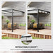 Retractable Wall-Mounted Pergola 3x3m – Grey | UV-Resistant Adjustable Canopy OUTSUNNY - Little and Giant Explorers Outsunny