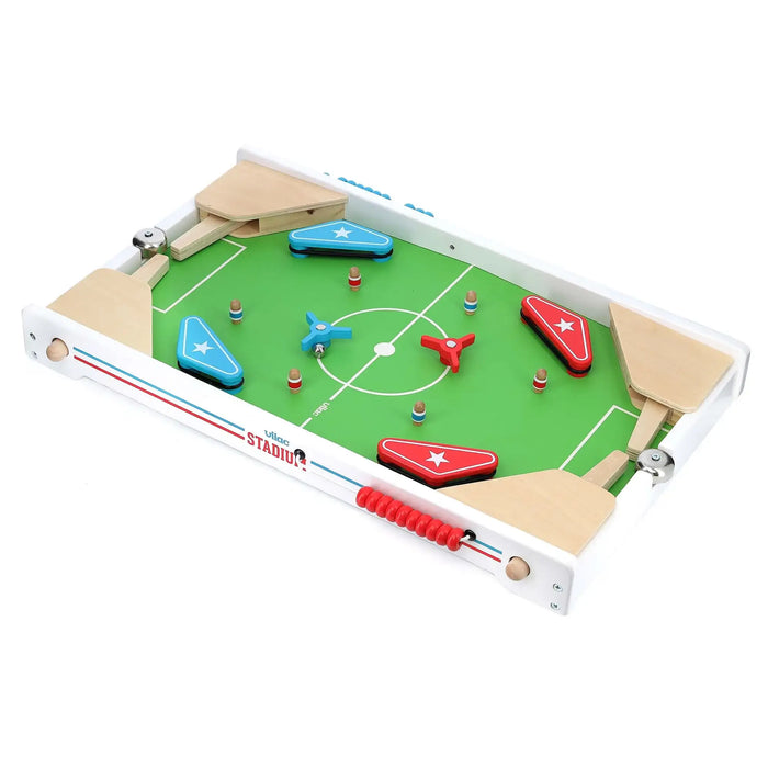 Retro Football Stadium Pinball Game – Wooden Tabletop Pinball | Classic Football Theme VILAC - Little and Giant Explorers Vilac