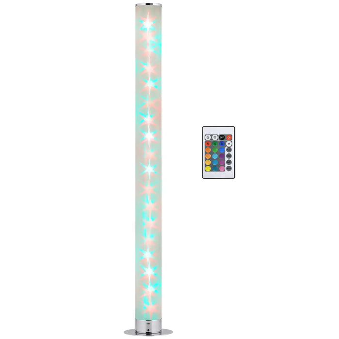 RGB LED standing floor lamp with color-changing lights and remote control