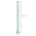 Modern RGB LED standing floor lamp with retro clear tube design, 100.6 cm tall, glowing multicolored lights.