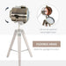 Vintage-style searchlight with flexible head on a white background