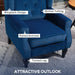 Retro Velvet Wingback Chair – Blue | Wooden Frame and Pocket Springs HOMCOM - Little and Giant Explorers