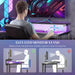 Reversible L Shaped LED Light Gaming Desk - Little and Giant Explorers HOMCOM