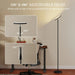 Adjustable floor lamp with 350° and 180° head movement on a neutral background