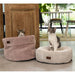 Ribbed Cat Basket in Pink (50 x 35cm) - Little and Giant Explorers Designed by Lotte