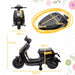 Ride On Kids Motorbike with Headlight, Music and Training Wheels in Black 6V - Little and Giant Explorers AIYAPLAY