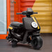 Ride On Kids Motorbike with Headlight, Music and Training Wheels in Black 6V - Little and Giant Explorers AIYAPLAY