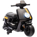 Ride On Kids Motorbike with Headlight, Music and Training Wheels in Black 6V - Little and Giant Explorers AIYAPLAY