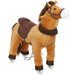 Ride-On Pony – Dark Brown Plush Horse | Motion-Powered Ride-On AIYAPLAY - Little and Giant Explorers