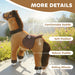Ride-On Pony – Dark Brown Plush Horse | Motion-Powered Ride-On AIYAPLAY - Little and Giant Explorers