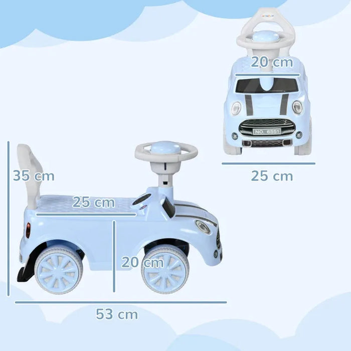 Ride On Sliding Car with Air Horn and Anti-Over-Backwards in Light Blue - Little and Giant Explorers AIYAPLAY