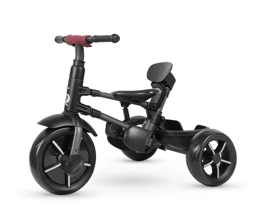 Black tricycle on a white background