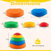 River Stones Stepping Stone Set - Multi-Colour Design | 5-Piece Sensory Play Set COSTWAY - Little and Giant Explorers Costway