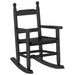 Rocking Chair for Children in Black and Solid Wood Poplar - Little and Giant Explorers vidaXL