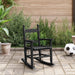 Rocking Chair for Children in Black and Solid Wood Poplar - Little and Giant Explorers vidaXL